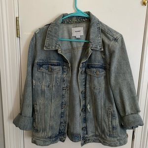 distressed denim jacket